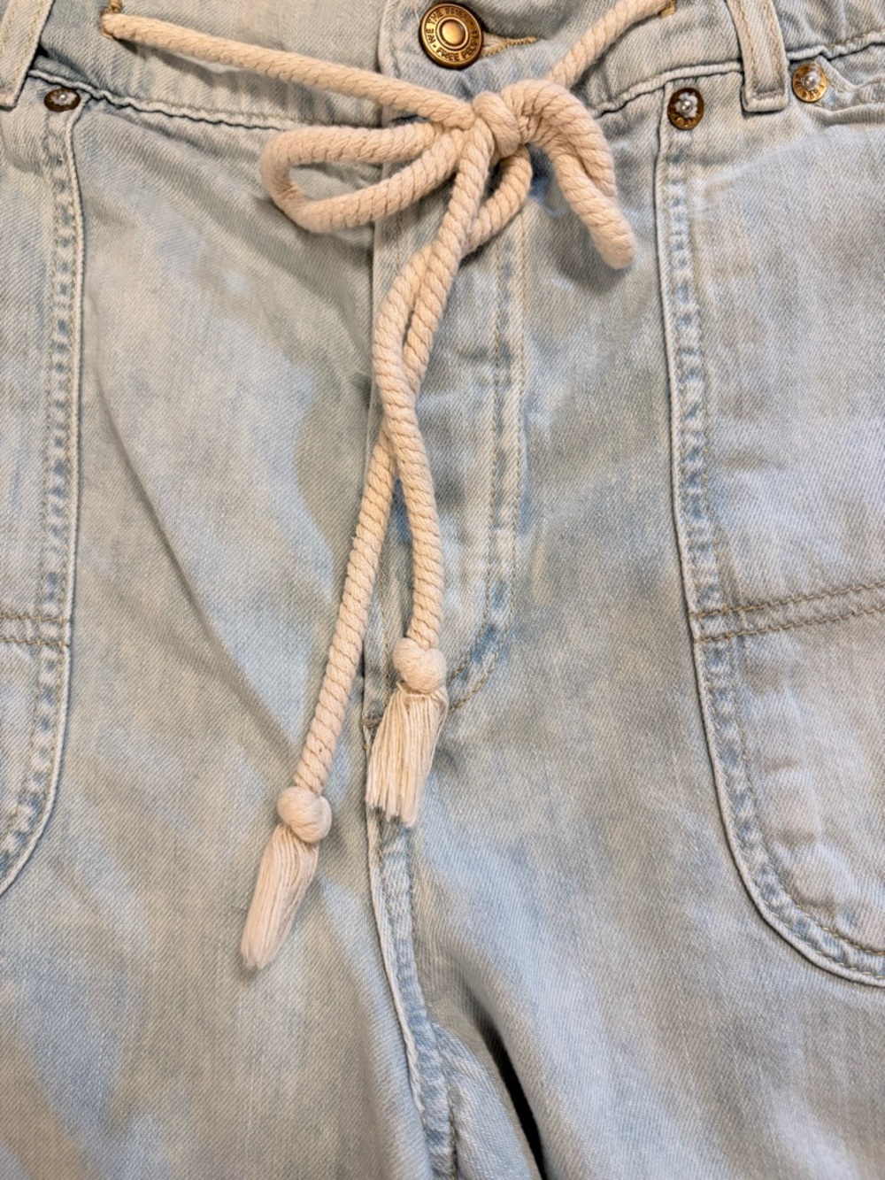Free People Light Blue Denim Jean Shorts - Picture 6 of 6
